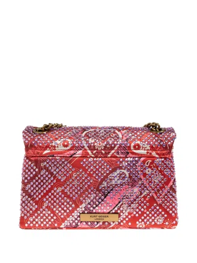 Kurt Geiger Crystal-embellished Paisley Tote Bag In Red