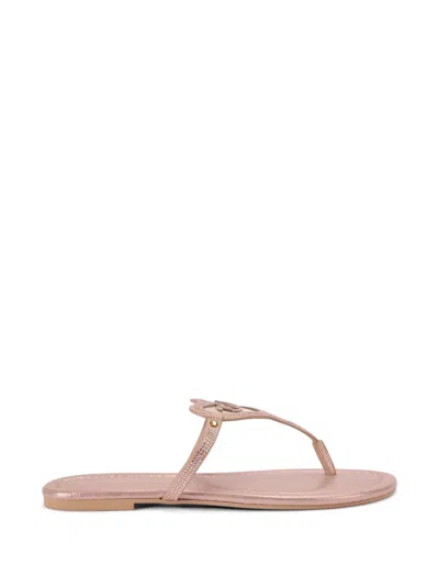 Kurt Geiger Crystal Heart T-bar Sandals In Pink