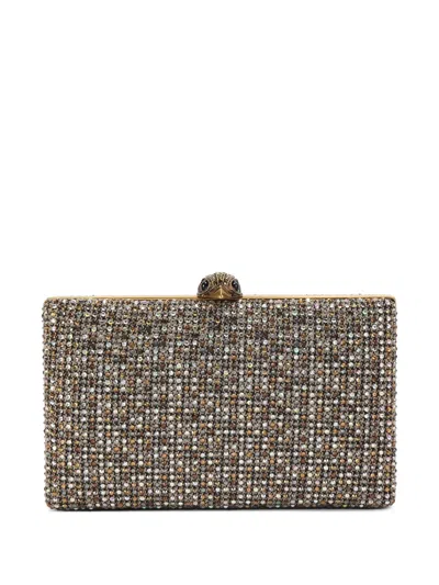 Kurt Geiger Crystal Kensington Clutch Bag In Gold