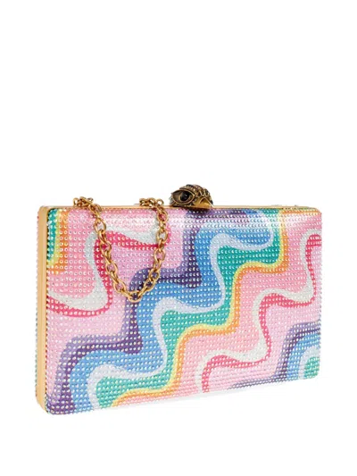 Kurt Geiger Crystal Kensington Clutch In Pink