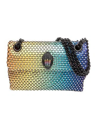 Pre-owned Kurt Geiger Crystal Minaudière In Blue