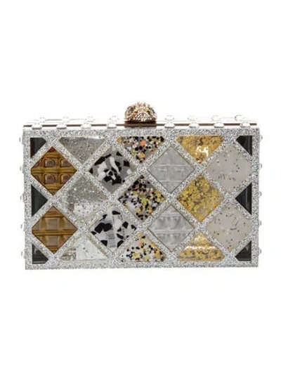 Pre-owned Kurt Geiger Crystal Minaudière In Multi