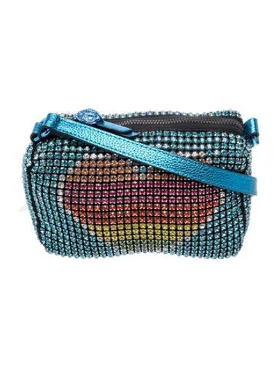 Pre-owned Kurt Geiger Crystal Shoulder Bag In Blue