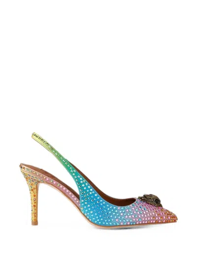 Kurt Geiger Crystal-embellished Eagle-head Pumps In Blue