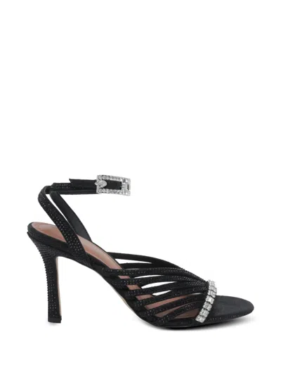 Kurt Geiger Crystal-embellished Strappy Sandals In Black