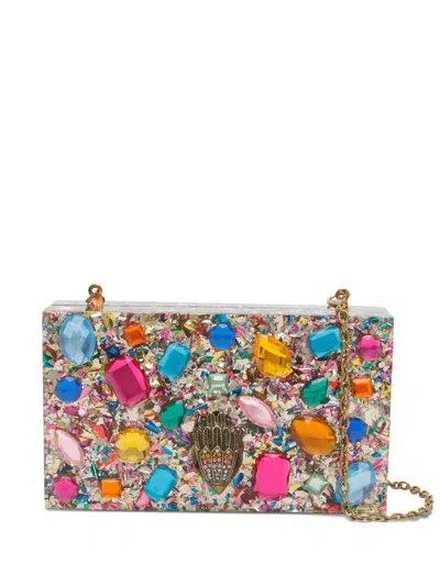 Kurt Geiger Crystals Box Clutch Bag In Multi
