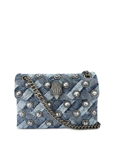 Kurt Geiger Crystals Mini Kensington Convertible Crossbody In Navy