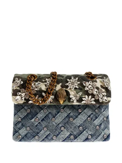 Kurt Geiger Crystals-embellishment Shoulder Bag In Blue