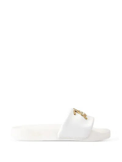 Kurt Geiger Cursive Branding Slip-on Sandals In Animal Print