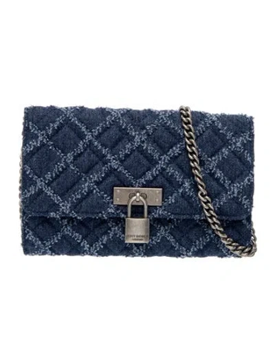 Pre-owned Kurt Geiger Denim Clutch In Blue