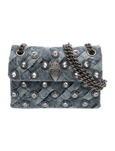 Pre-owned Kurt Geiger Denim Crossbody Bag In Blue