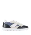 Kurt Geiger Denim-leather Benn Sneakers In Blue