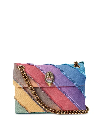 Kurt Geiger Mini Kensington Convertible Denim Crossbody Bag In Rainbow Multi