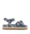 Kurt Geiger Kids' Denim Mini Kensington Espadrille Sandals In Blue