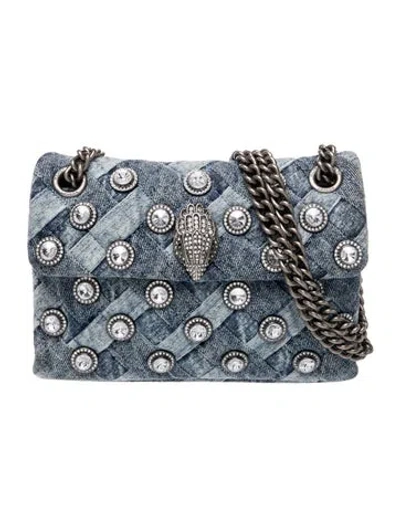 Pre-owned Kurt Geiger Denim Shoulder Bag In Blue
