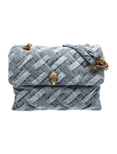 Pre-owned Kurt Geiger Denim Shoulder Bag In Blue