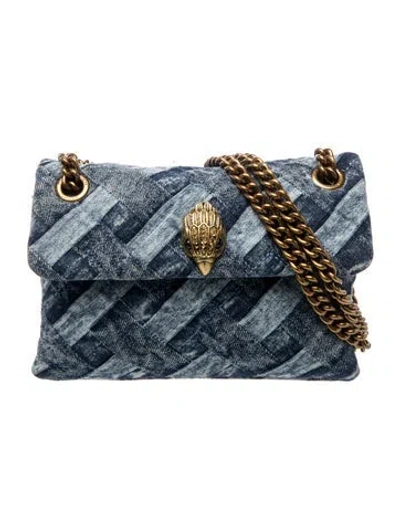 Pre-owned Kurt Geiger Denim Shoulder Bag In Blue