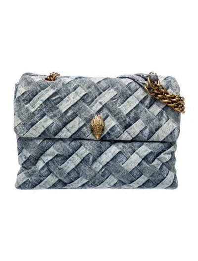 Pre-owned Kurt Geiger Denim Shoulder Bag In Blue