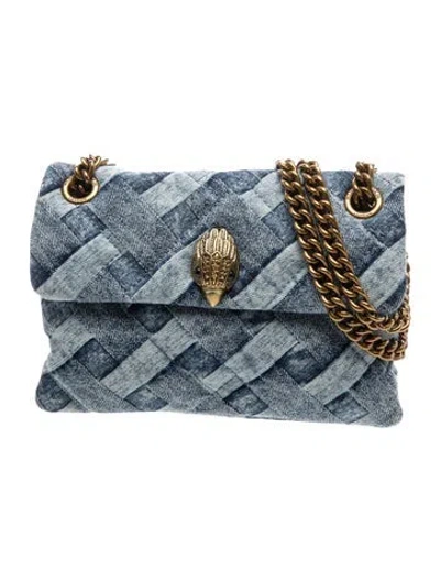 Pre-owned Kurt Geiger Denim Shoulder Bag In Blue