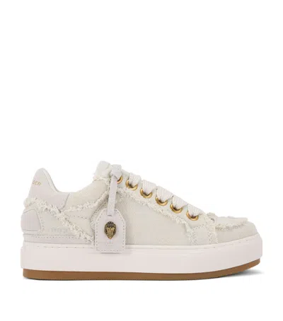 Kurt Geiger Denim Southbank Tag Sneakers In White