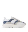 Kurt Geiger Denim-suede Gaspar Sneakers In Blue