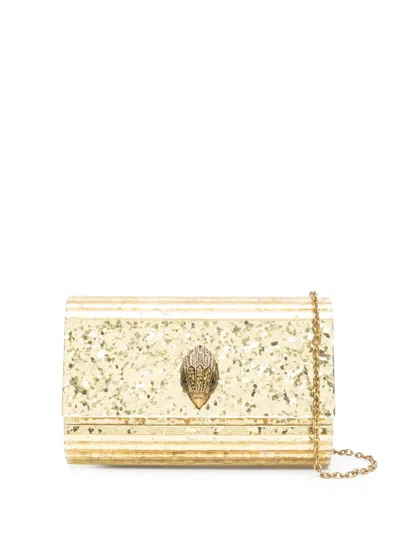 Kurt Geiger Drench Party Eagle Clutch Bag In Gold