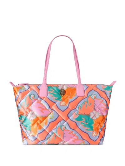 Kurt Geiger Drench Quilt-design Tote Bag In Orange