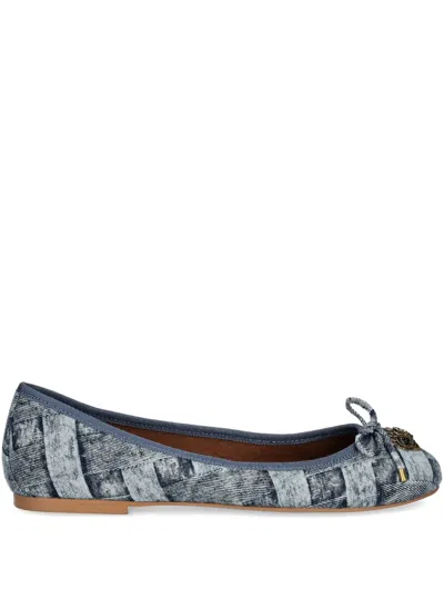 Kurt Geiger Eagle Ballerina Shoes In Blue