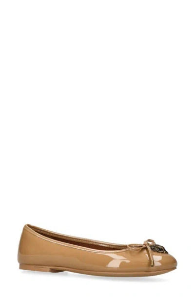 Kurt Geiger Eagle Ballet Flat In Camel