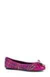 Kurt Geiger Eagle Ballet Flat In Pink Comb