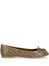 Kurt Geiger Eagle Embellished Ballet Flat In Neutrals