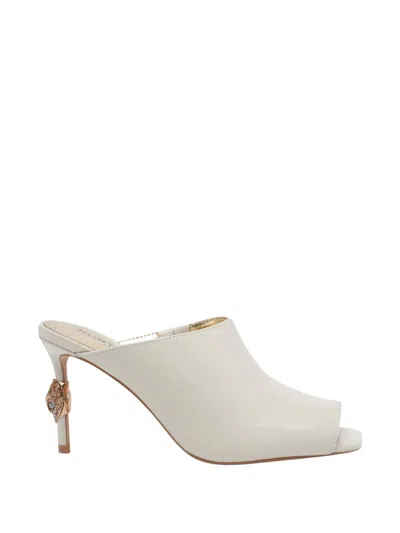 Kurt Geiger Eagle Crystal-embellished Mules In Neutral