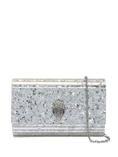 Kurt Geiger Eagle-detail Glitter Mini Bag In Gray