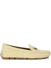 Kurt Geiger London Womens Cream Eagle Driver Crystal-embellished Leather Loafers In Nude