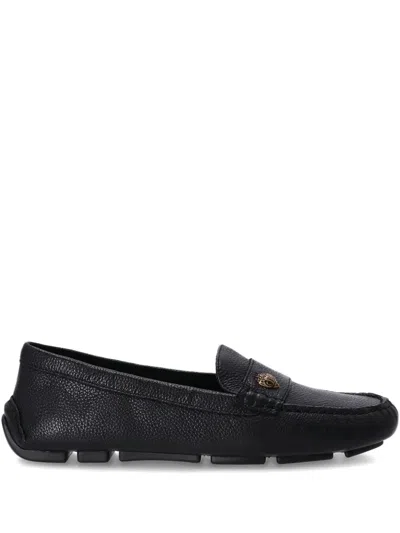 Kurt Geiger Eagle-driver Penny Leather Loafers In Black