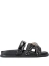 Kurt Geiger London Eagle Cutout Slide Sandal In Black
