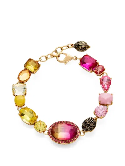 Kurt Geiger Eagle Head Crystal-embellished Bracelet In Multi