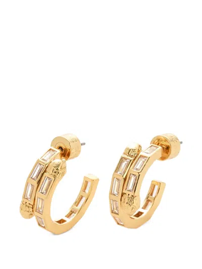 Kurt Geiger Eagle Head Crystal-embellished Earrings In Gold