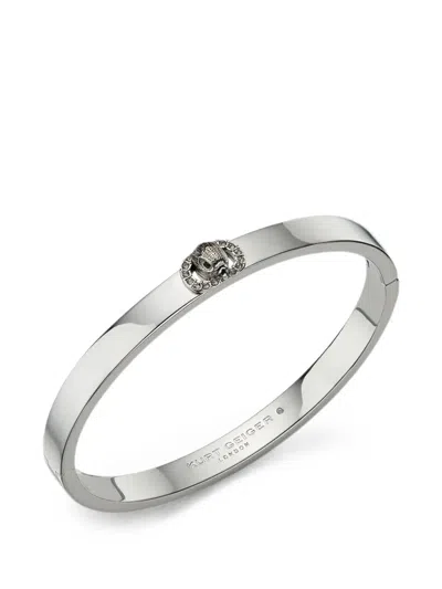 Kurt Geiger Eagle Head Crystal-embellishment Bracelet In Metallic
