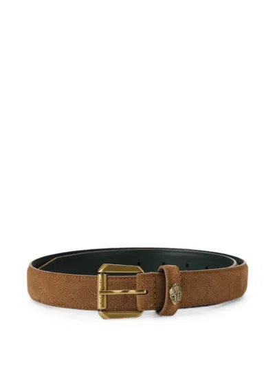 Kurt Geiger Eagle Head Quilted Belt In Brown
