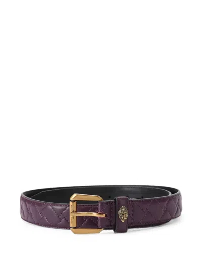 Kurt Geiger Eagle Head Quilted Belt In Purple