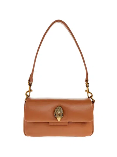 Kurt Geiger Eagle Leather Tote Bag In Brown