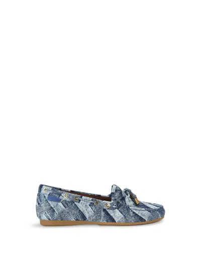 Kurt Geiger Eagle Moccasin Loafers In Denim