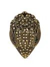 Kurt Geiger Crystal-embellished Clutch Bag In Brown