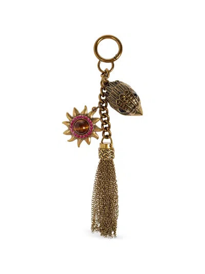 Kurt Geiger Eagle Tassel Keyring In Gold