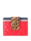 Kurt Geiger Eagle-head Quilted Wallet In Red