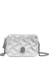 Kurt Geiger Eagle-plaque Quilted Wallet In Blue