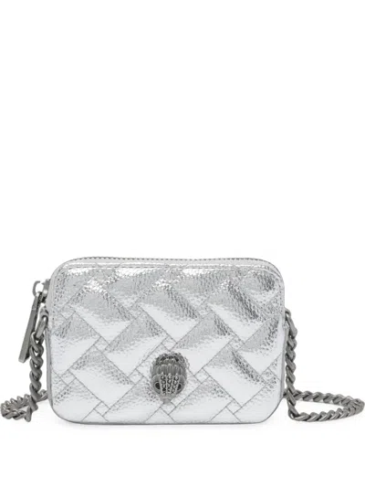 Kurt Geiger Eagle-plaque Quilted Wallet In Blue