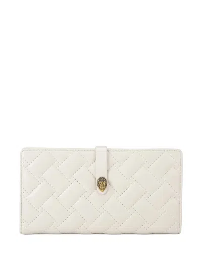 Kurt Geiger Eagle-plaque Quilted Wallet In White