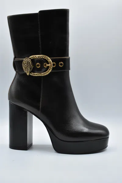 Kurt Geiger Mayfair Buckle-fastening Ankle Boots In Brown